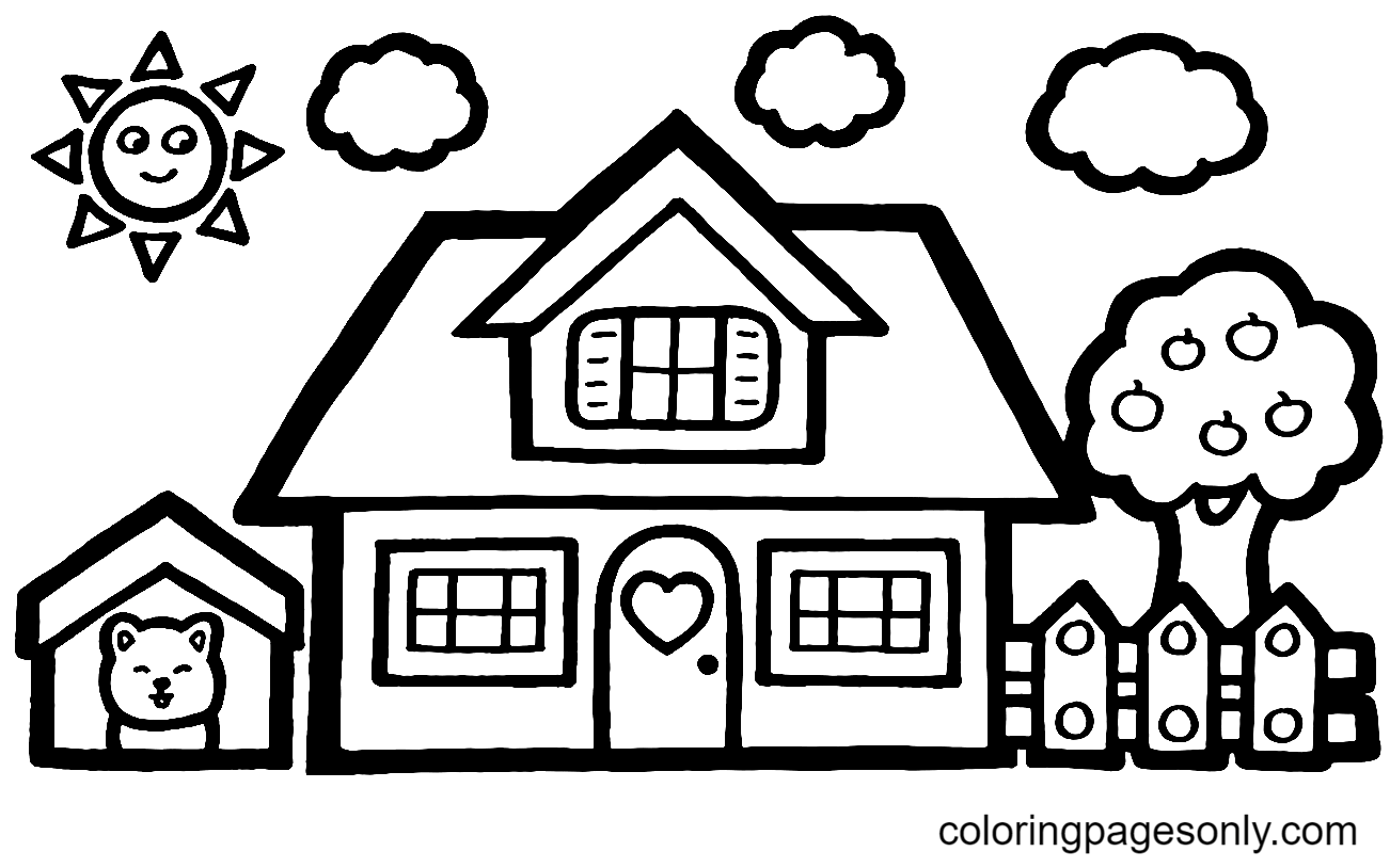 House Coloring Pages Coloring Pages For Kids And Adults