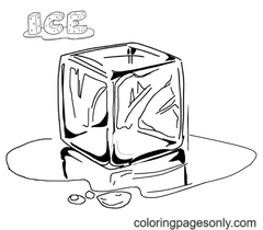 Раскраски Кубик льда