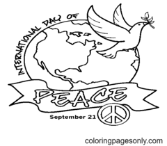 Dia Internacional da Paz para Colorir