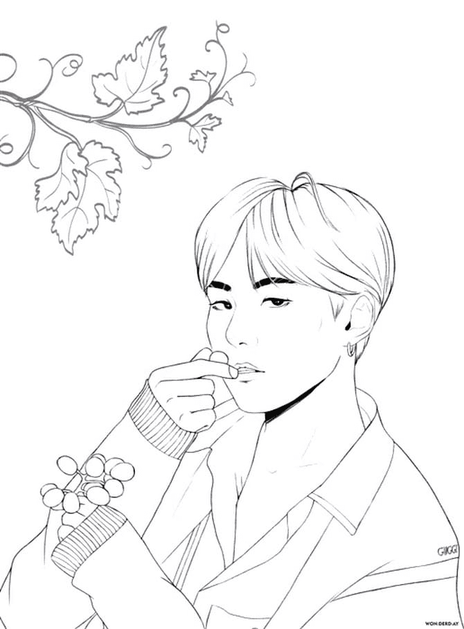 Jimin Coloring Pages