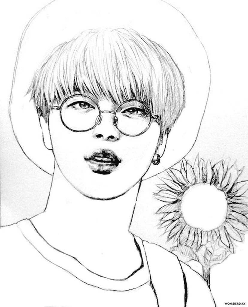 Jin – Oldest in Group Coloring Page