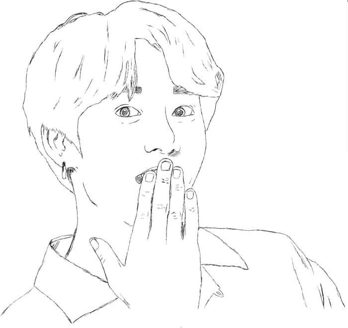 Jungkook found out a secret Coloring Page