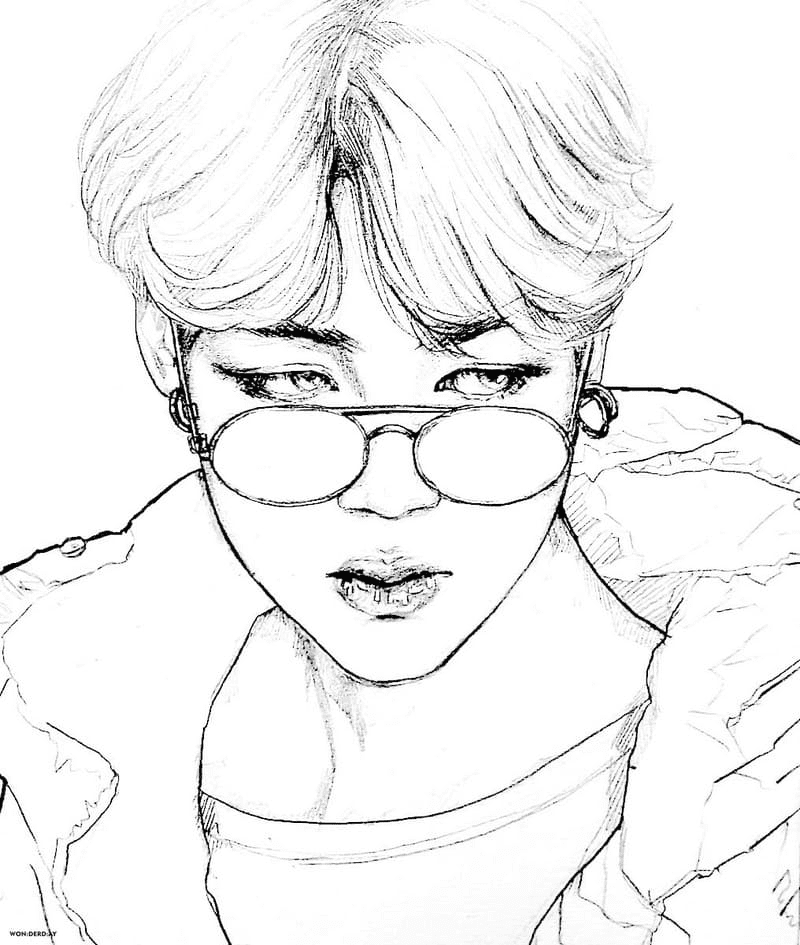 92 Coloring Bts Latest HD Coloring Pages Printable