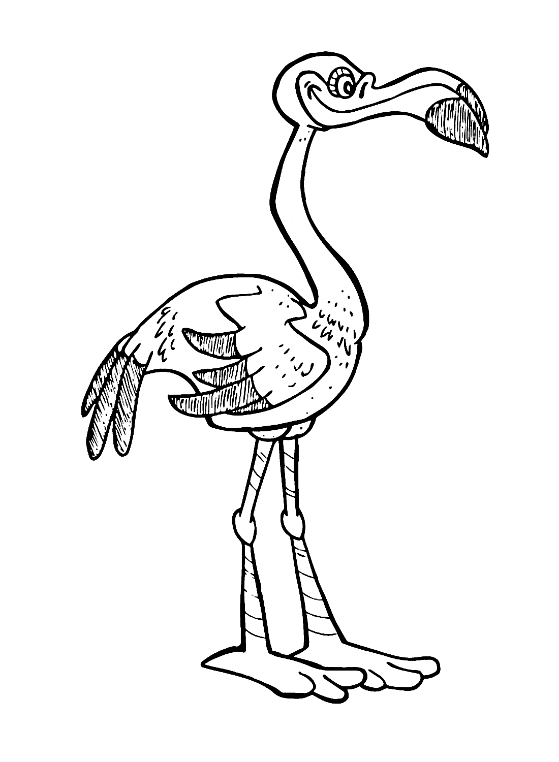 Lawn Flamingo Coloring Pages