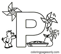 Letter P Coloring Pages