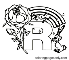 Letter R Coloring Pages