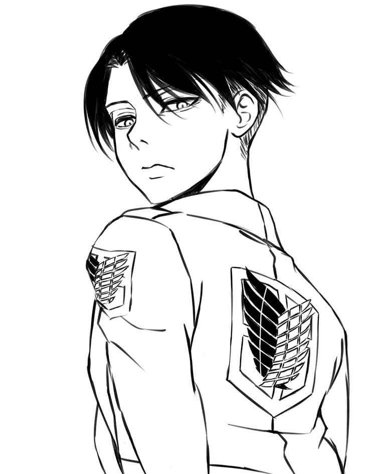 Levi from Attack on Titan Coloring Page