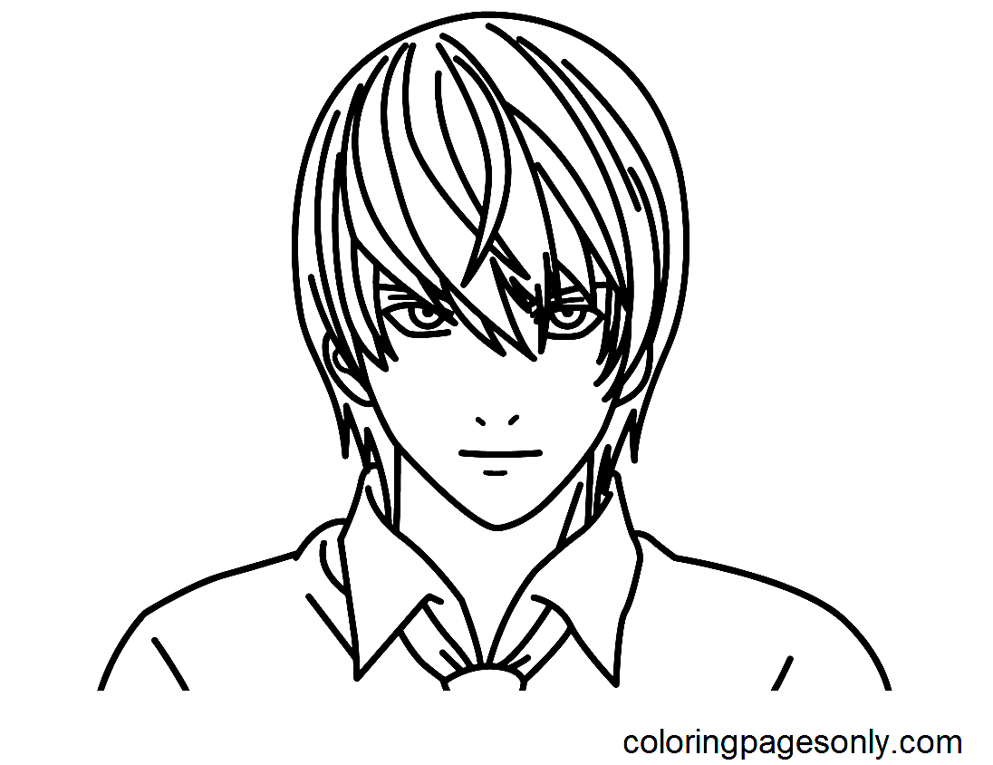 Light Yagami Coloring Page