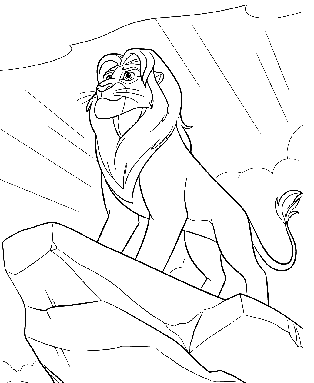 Lion Guard Simba Coloring Page