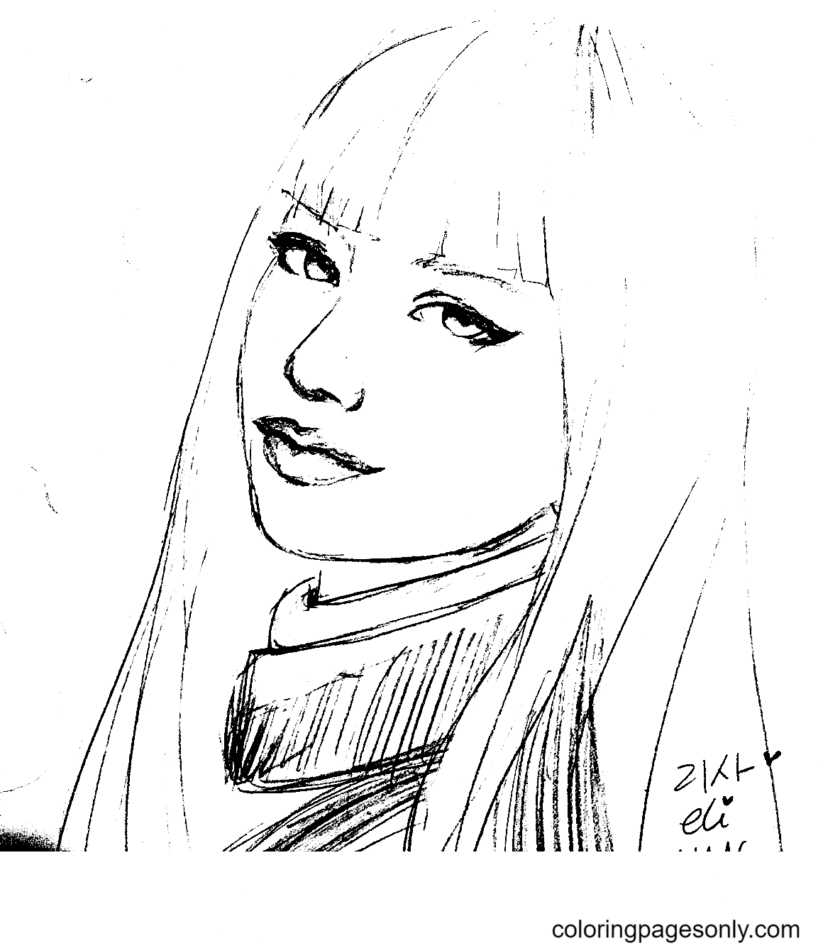 Lisa Kpop Coloring Pages