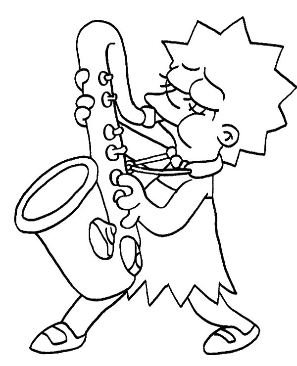 Lisa Simpson to Print Coloring Page