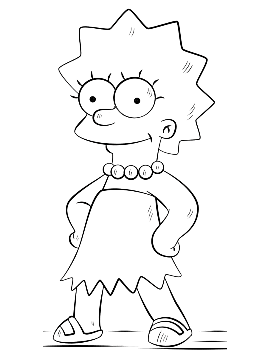 Lisa Simpson Coloring Page