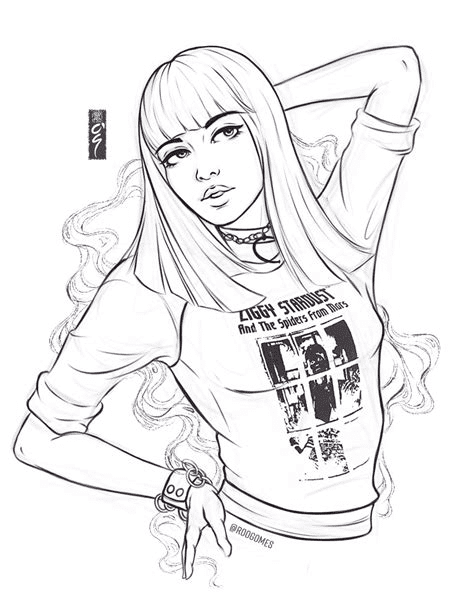 Lisa from BlackPink Coloring Page