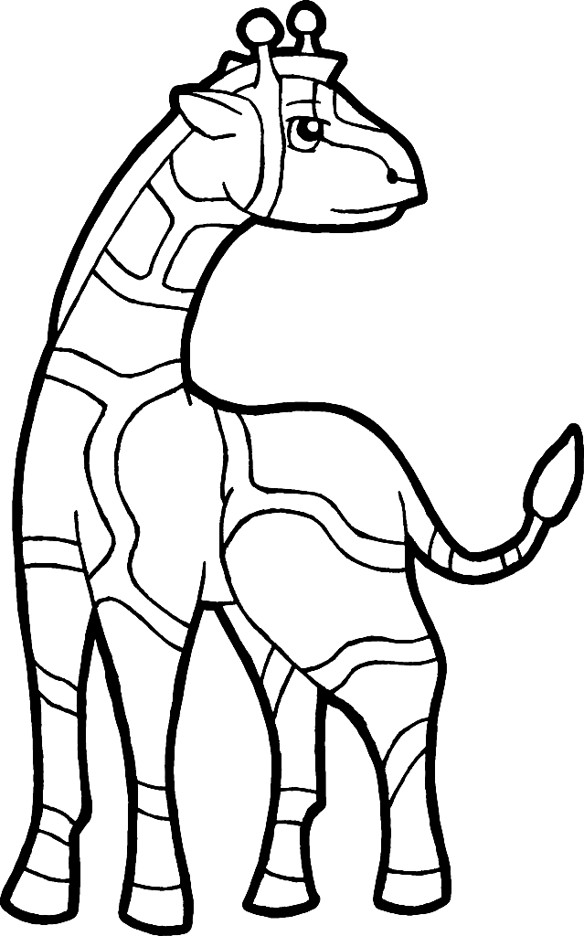 Little Giraffe For Kids Coloring Page