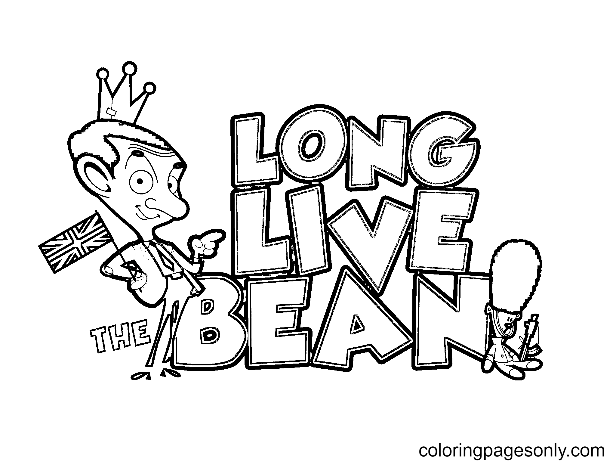Long Live Bean Coloring Page