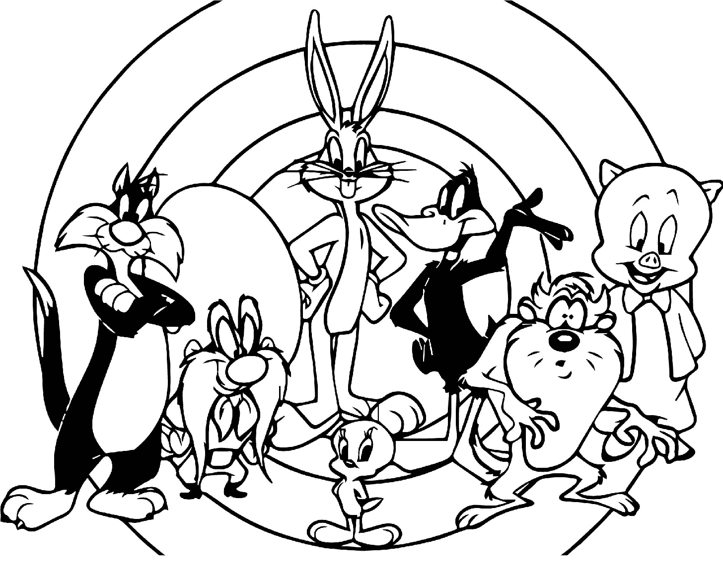 Desenhos Para Colorir De Todos Os Personagens Do Looney Tunes 