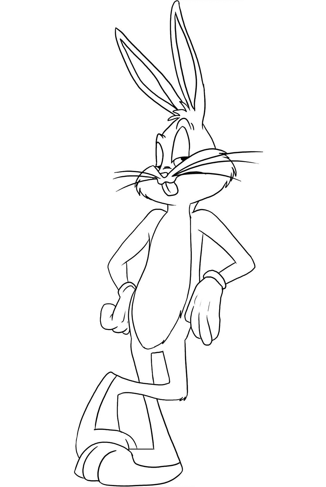Looney Tunes Bugs Bunny Coloring Page