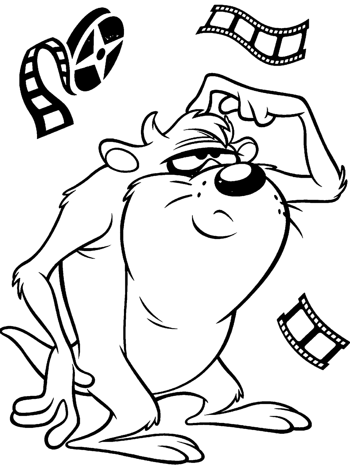 Looney Tunes Taz Coloring Page