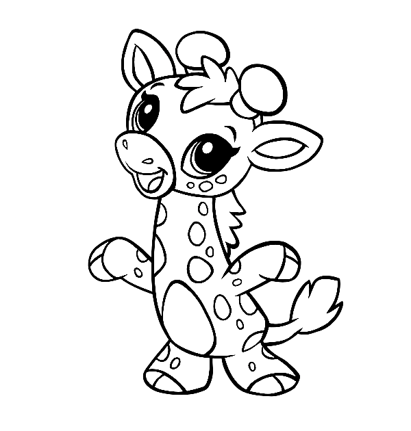Lovely Giraffe Coloring Pages