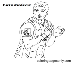 Dibujos de Luis Suarez para colorear