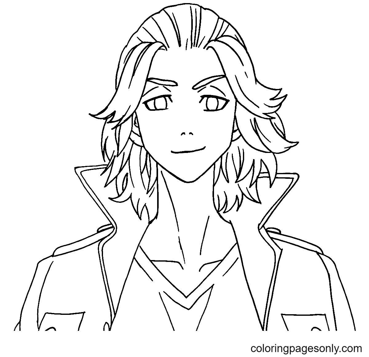 Manjiro Sano (Mikey) Coloring Pages