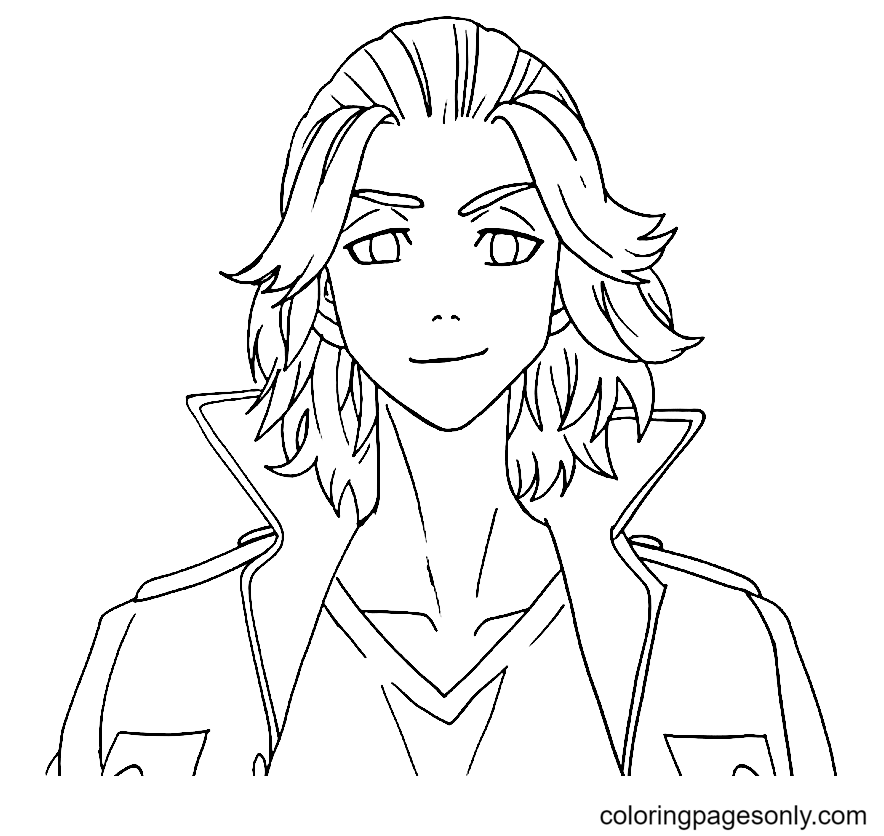 Manjiro Sano in Tokyo Revengers Coloring Pages