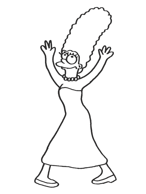 Marge Simpson Coloring Pages
