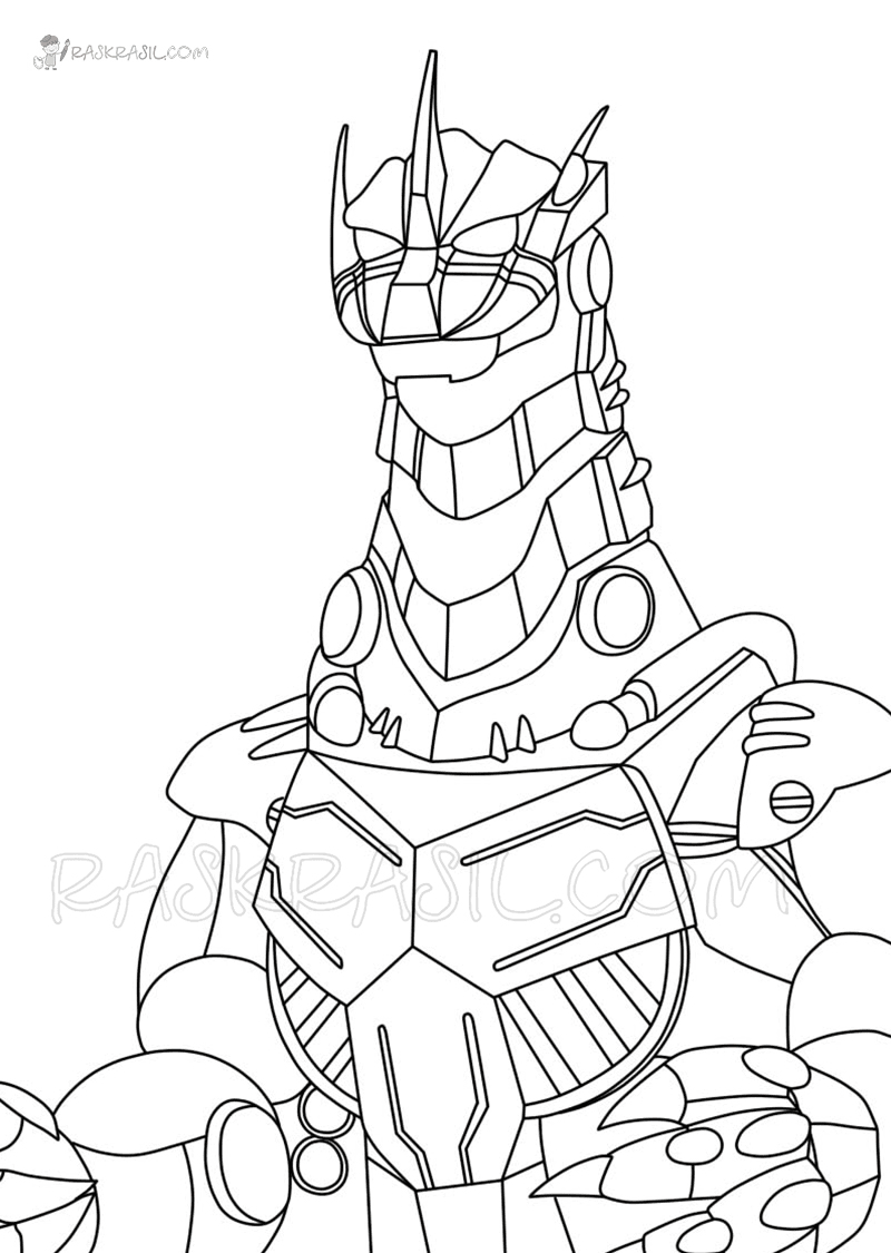 Mechagodzilla Releases Laser Beams Coloring Page