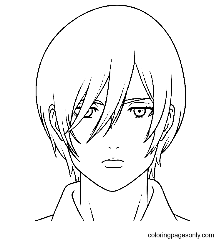 Mikasa AOT Coloring Page