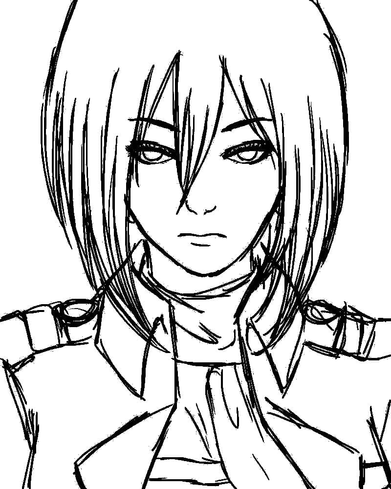 Mikasa Ackermann Attack on Titan Coloring Pages
