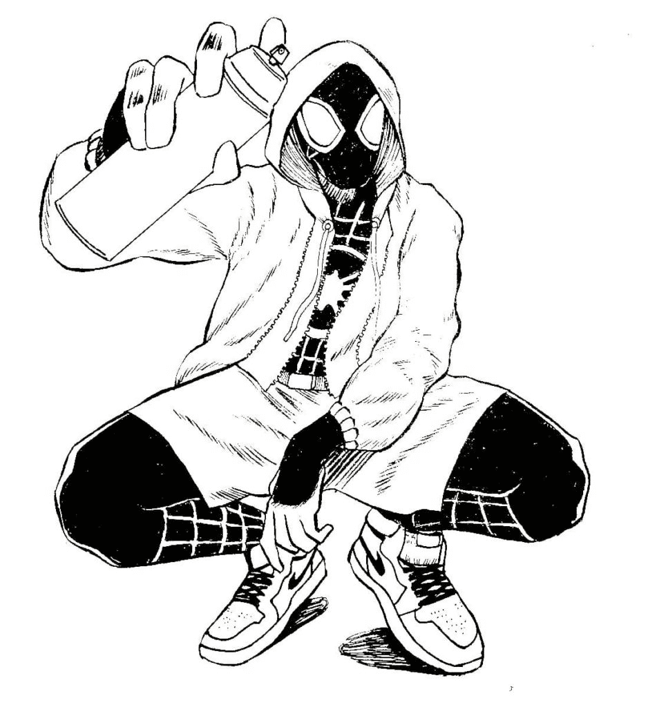 Miles Morales Coloring Pages Free Printable Coloring Pages