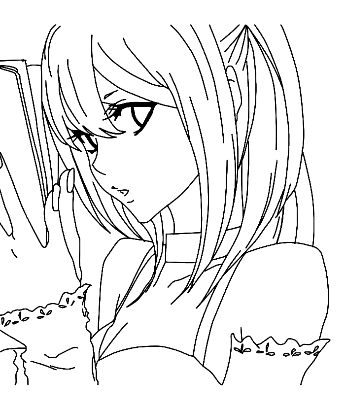 Misa Death Note Coloring Page
