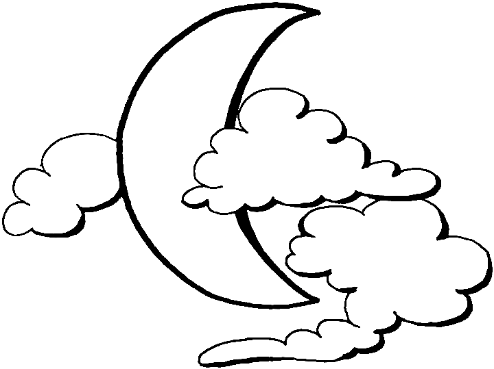 Luna e nuvole dalla luna