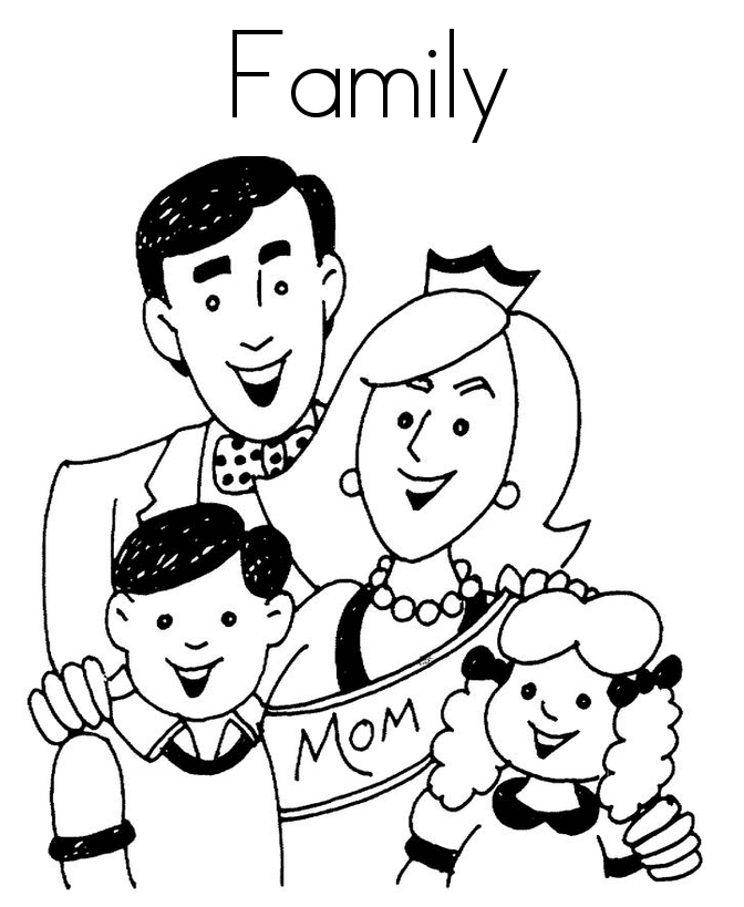 Día de la Madre con Familia Feliz de Familia