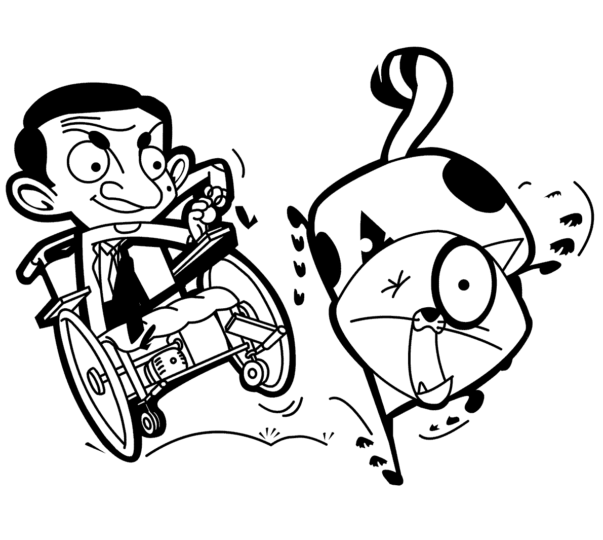 Mr Bean e Cat Scrapper da Mr. Bean