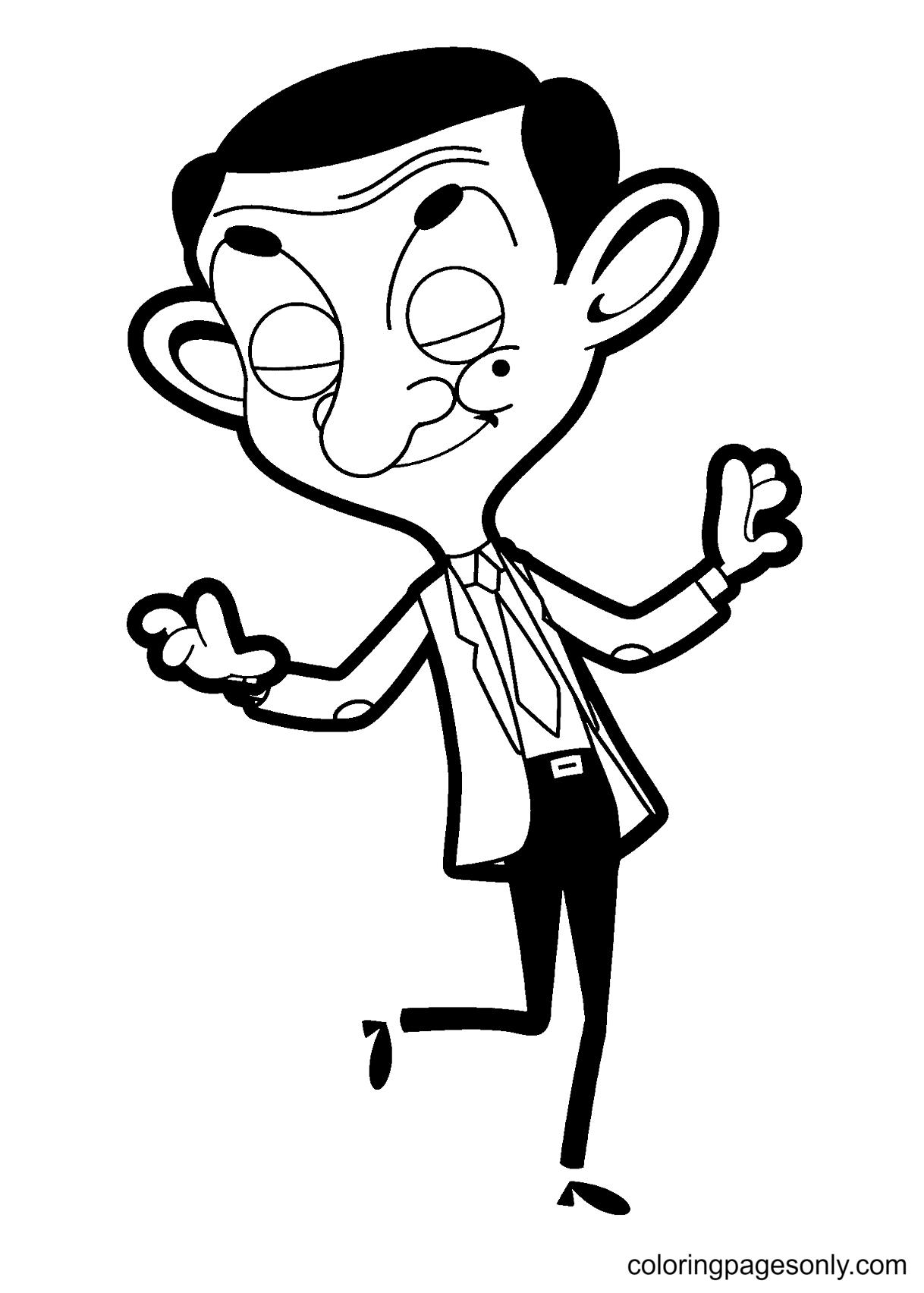 Mr Bean Coloring Page