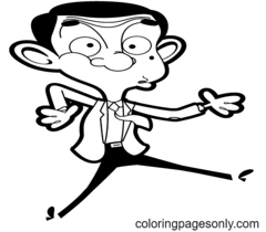 Mr. Bean Para Colorear