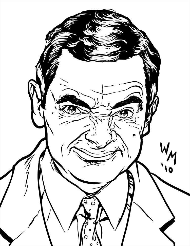 Mr. Beans lustiges Gesicht von Mr. Bean