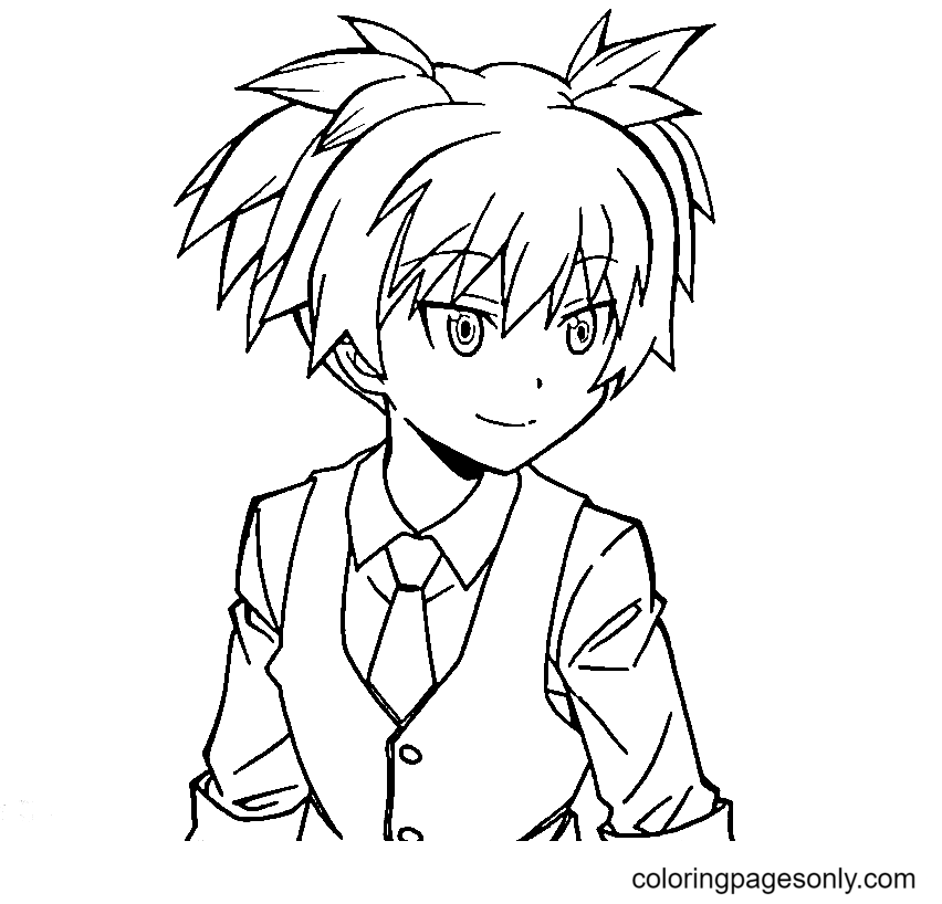 Nagisa Shiota from Assassination Classroom Coloring Pages