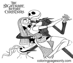 Nightmare Before Christmas Kleurplaten