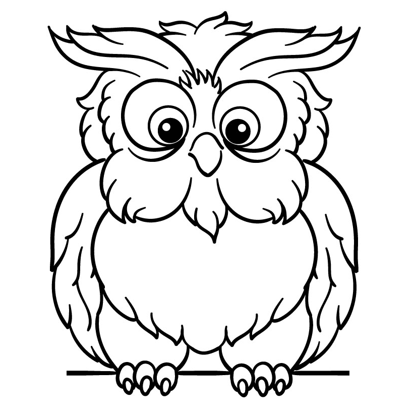 Old Owl Coloring Pages
