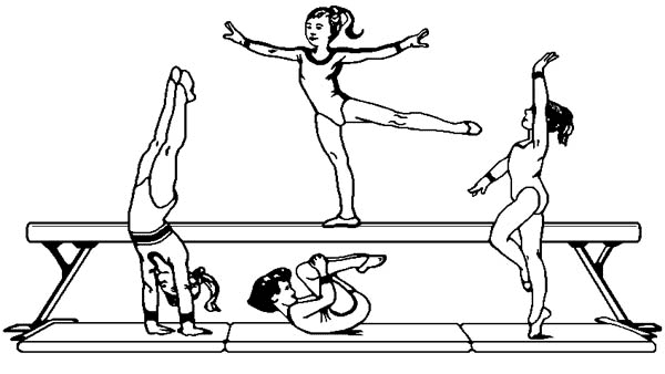 Olympic Gymnastic Coloring Pages