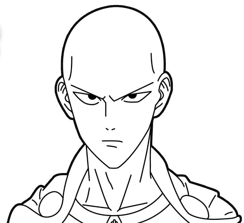One-Punch Man Saitama Coloring Pages