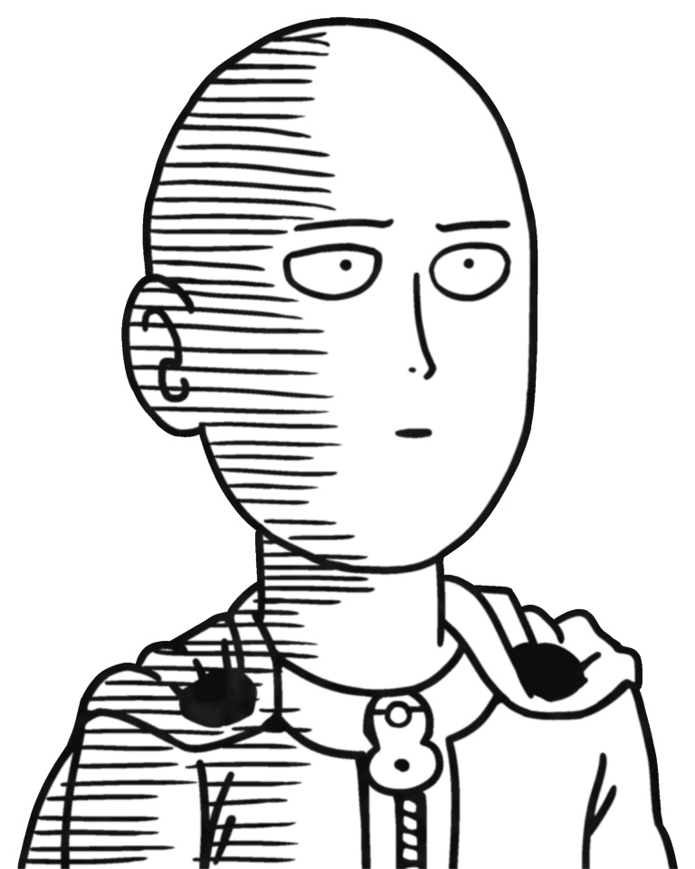 One Punch Man Saitama Coloring Pages