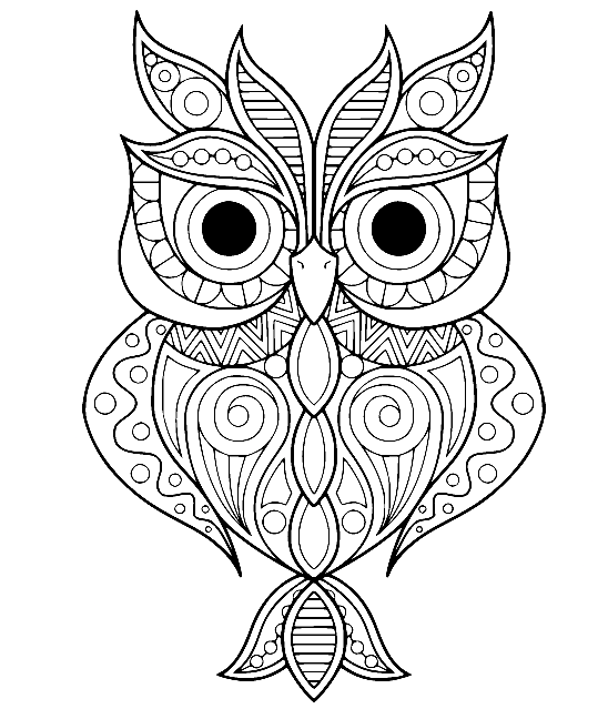 Owl Totem Coloring Pages
