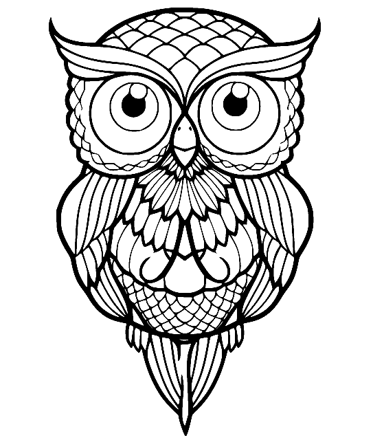 Eulen-Zentangle von Owl