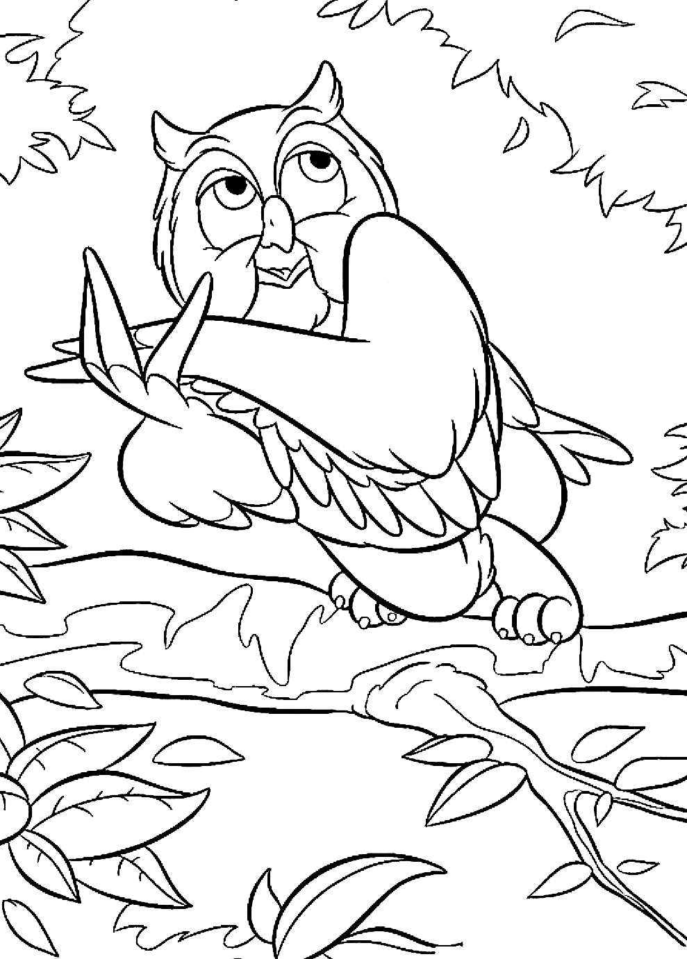 Owl to Print Coloring Page