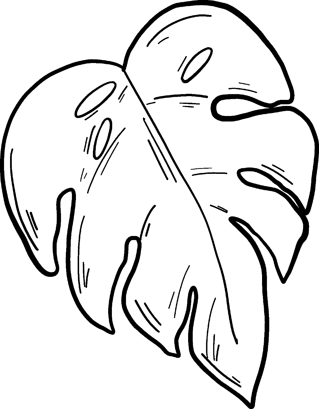 jungle leaf coloring page