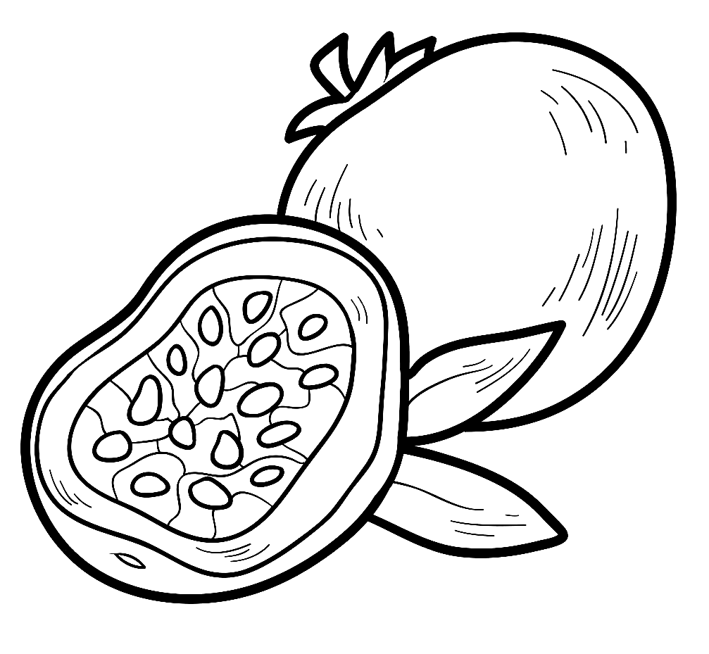 Passion Fruit Coloring Page