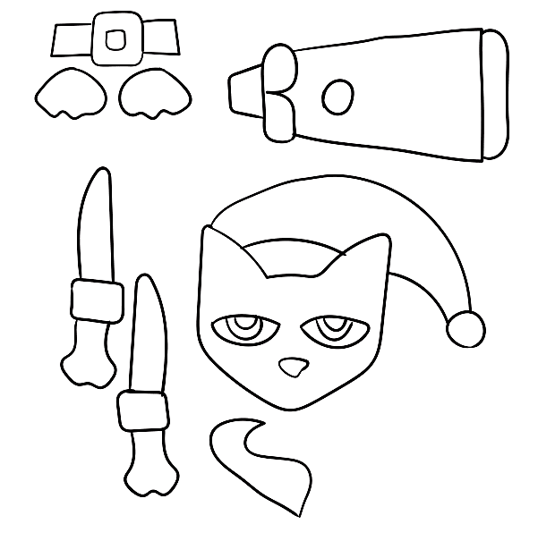 Pete The Cat Crafts Coloring Pages